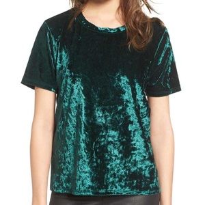 Emerald Green Velvet Tee